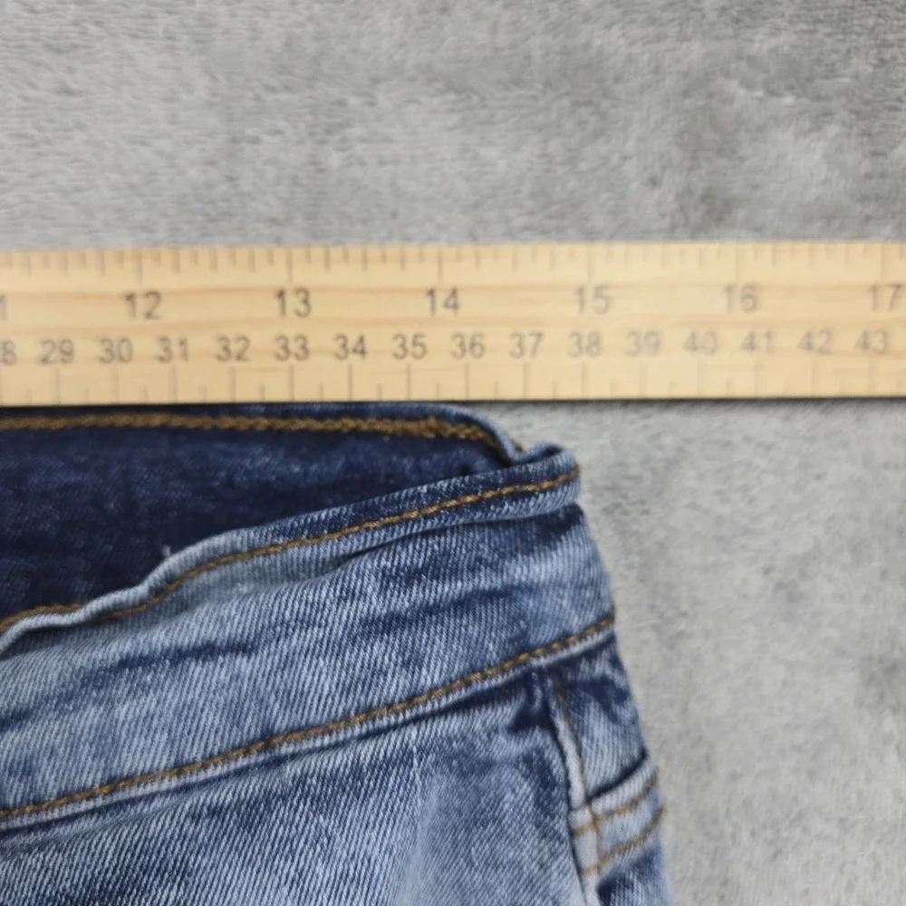 DASH‎ Distressed Jeans Men's Size 32/36 Stretch Boot Cut Blue Denim